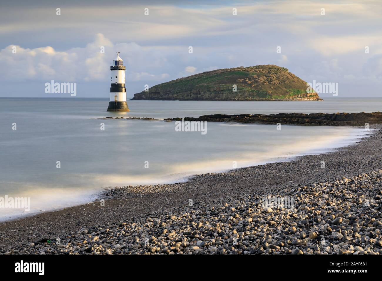 Penmon Lighthouse auf Anglesey in Nordwales Stockfoto