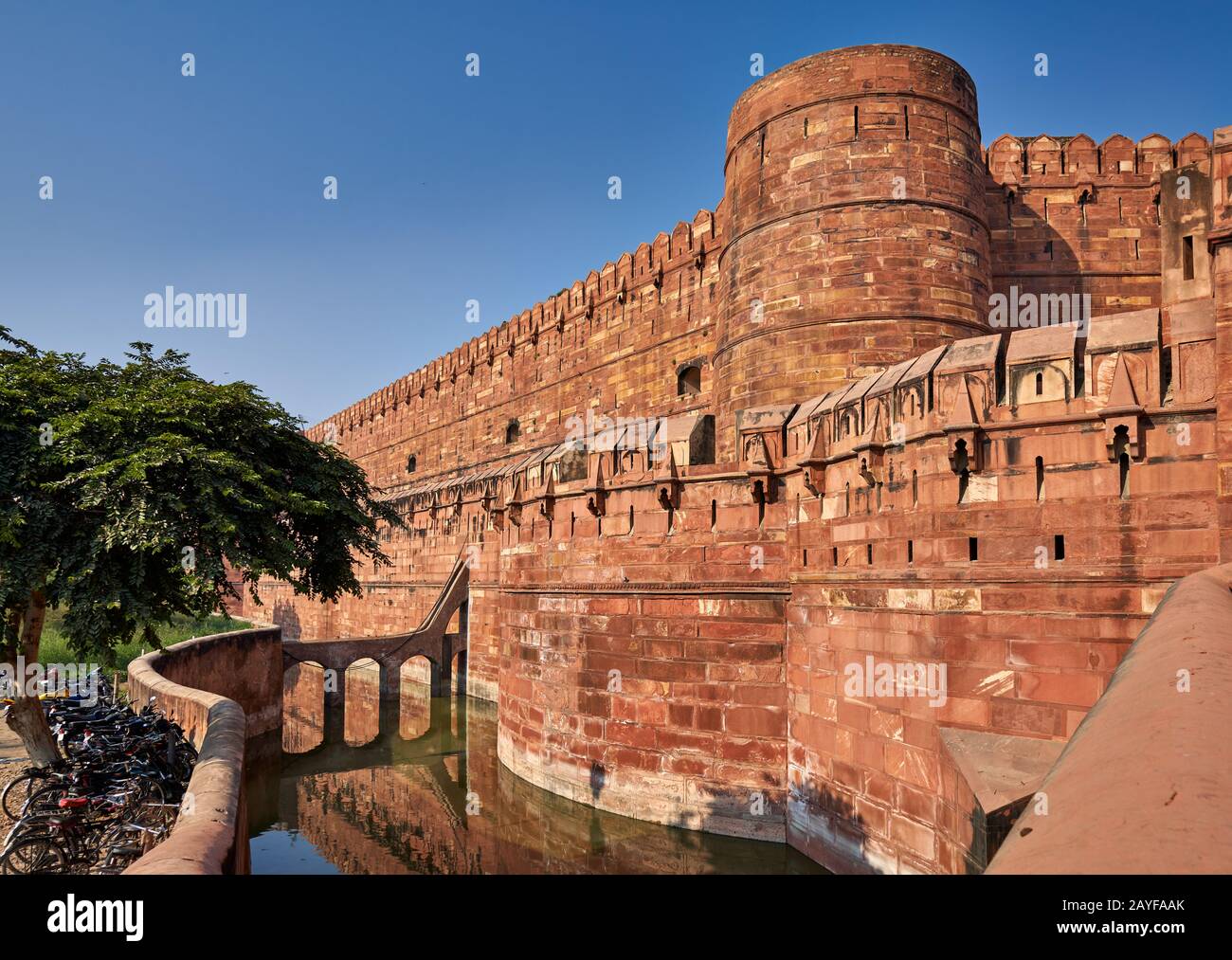 Teil von Agra Fort, Agra, Uttar Pradesh, Indien Stockfoto