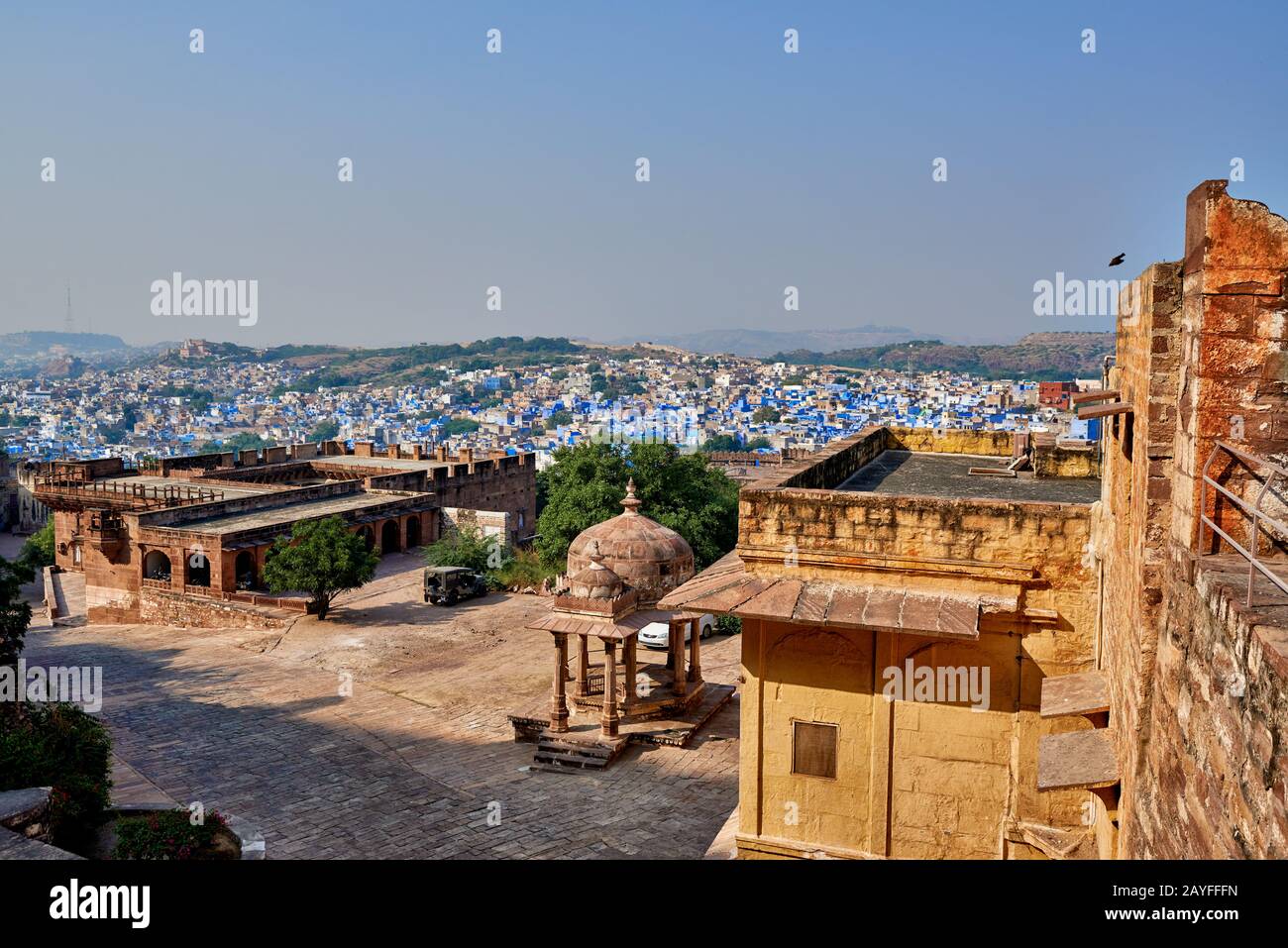 Blaue Stadt Jodhpur, Rajasthan, Indien Stockfoto