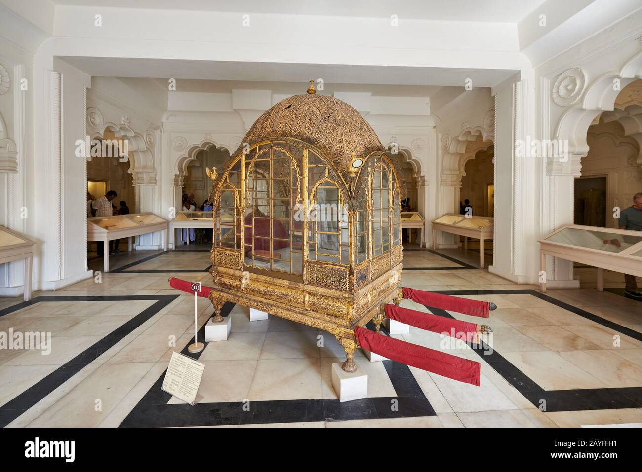 Innenschuss von Mehrangarh Fort, Jodhpur, Rajasthan, Indien Stockfoto
