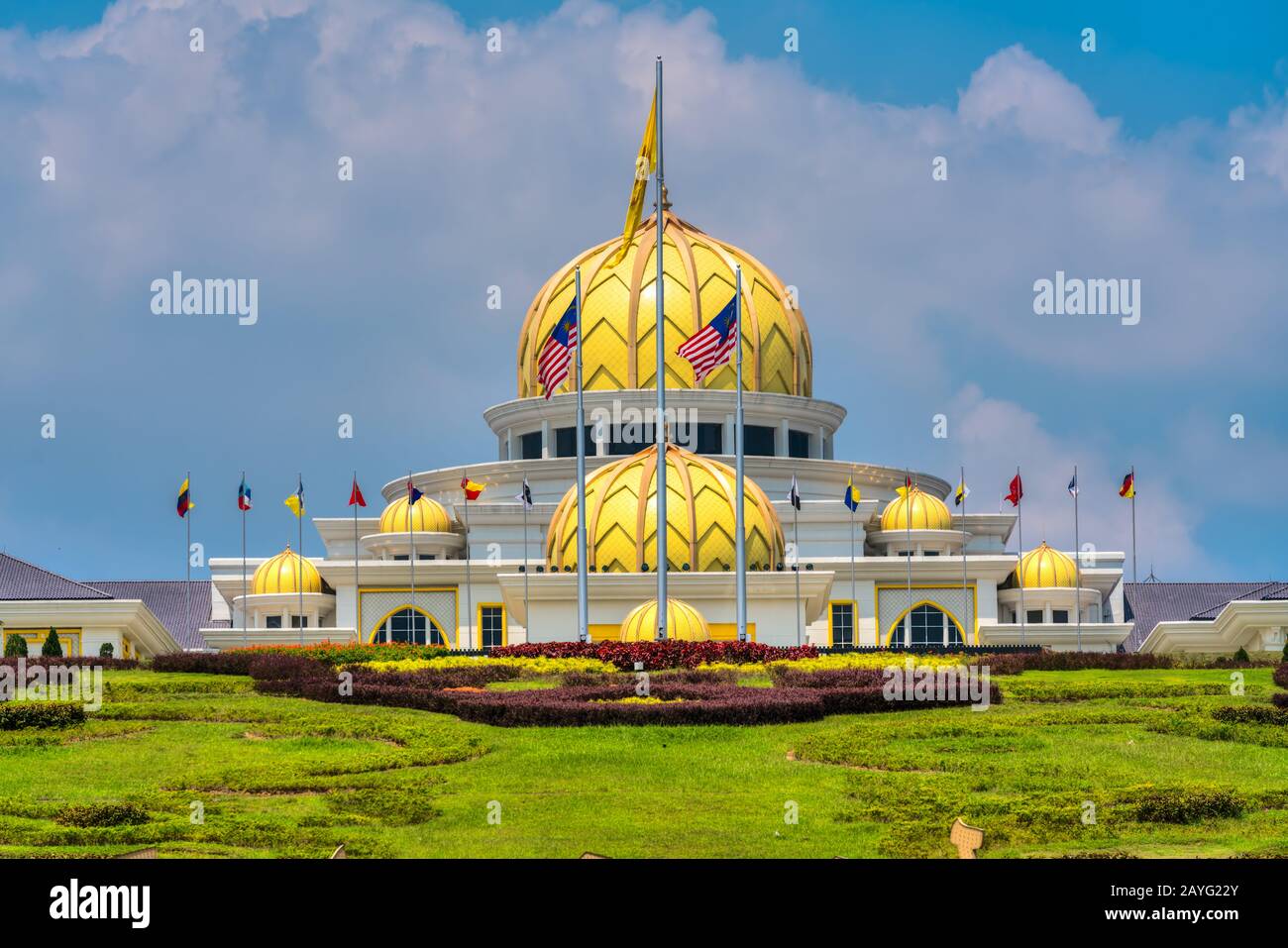 Kuala LUMPUR, MALAYSIA - 19. FEBRUAR 2018: Royal Palace Istana Negara in Kuala Lumpur, Malaysia. Stockfoto