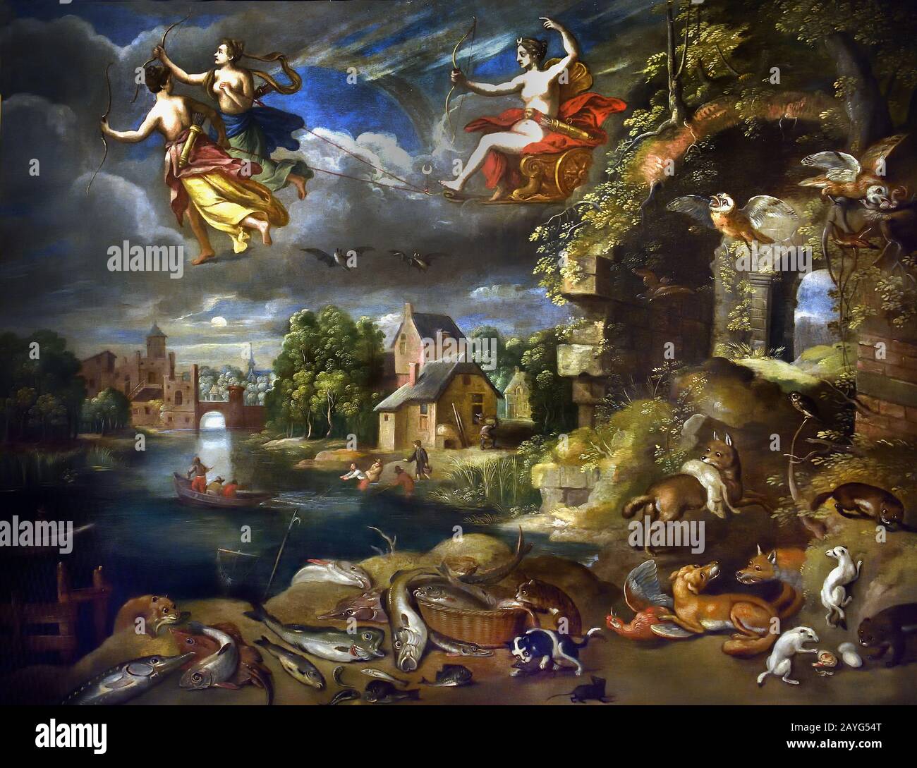 Allegorie der Nacht von Jan Bruegel thé Ältester 1568-1625 Flämisch Belgien Belgien Stockfoto