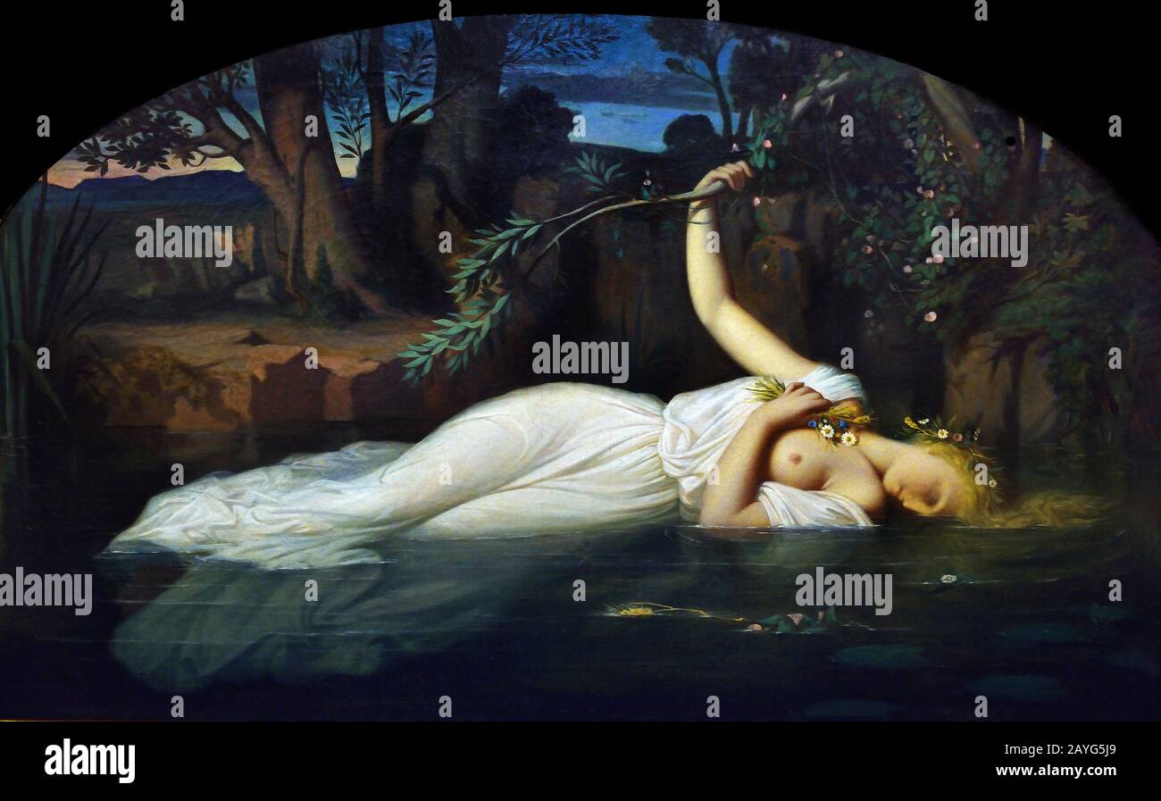 Ophelia, der Bruder des Opheria, der König der Vereinigten Staaten von Amerika, der Franzosen der USA, Frankreich, ( Ophelia, eine Figur in William Shakespeares Drama Hamlet. Junge Adligen von Dänemark, Tochter von Polonius, Schwester von Laertes und potenzielle Frau von Prinz Hamlet, aufgrund von Hamlets Taten, Endet in einem Zustand des Wahnsinns, der letztendlich zu ihrem Ertrinken führt. ) Stockfoto