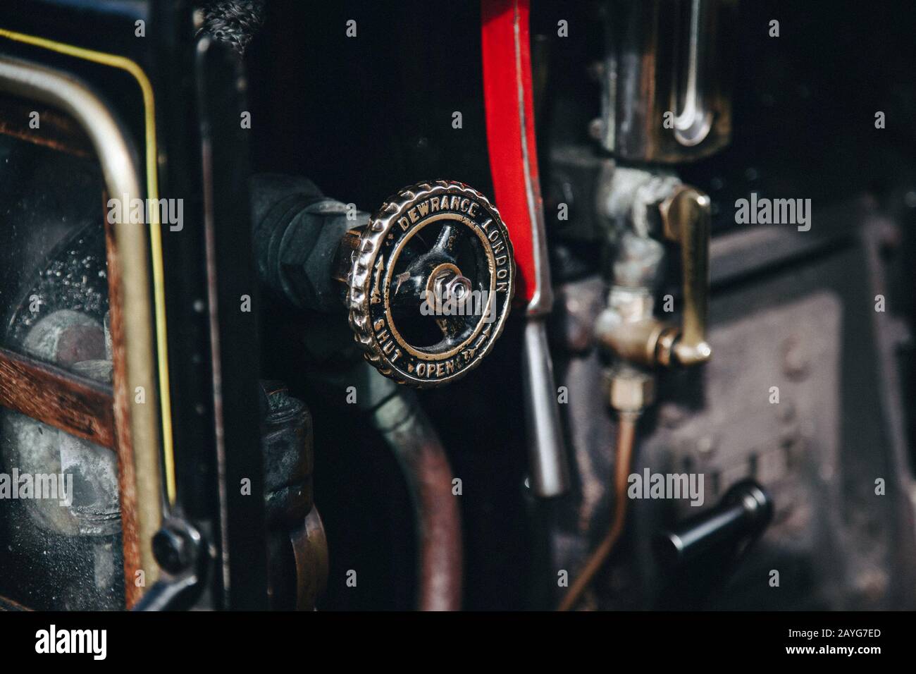 Detail der Dampfeisenbahn Stockfoto