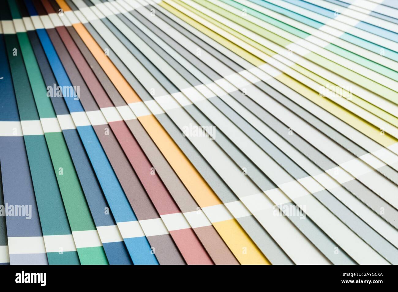 Farbpalette, Führung des Farbmusterkatalogs Stockfoto
