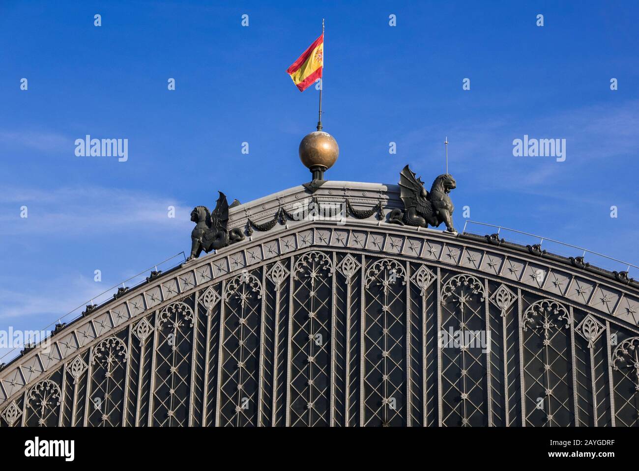 Atocha Alter Bahnhof, Madrid, Spanien Stockfoto