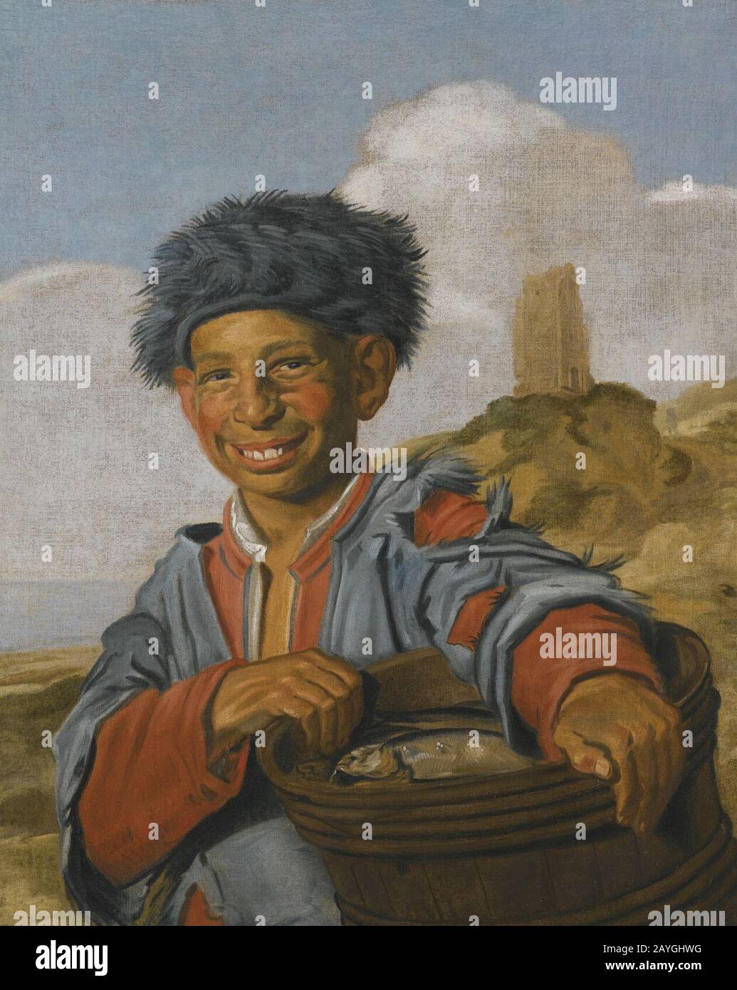 Nach Frans Hals - Lachen - fisherboy Pastiche von zwei Genre arbeitet. Stockfoto