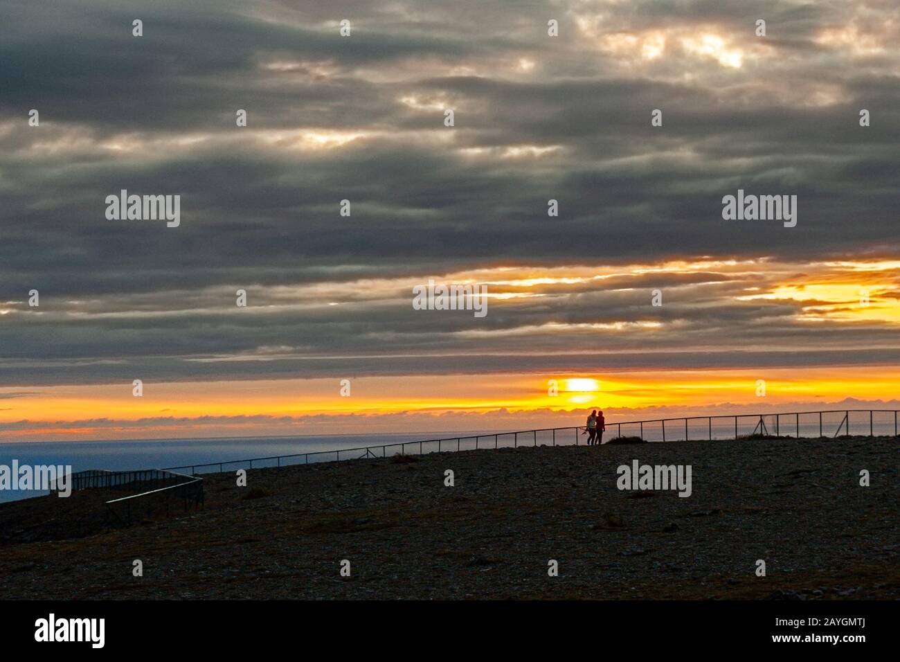 Sonnenuntergang in der ostsee, Nordkaper Stockfoto