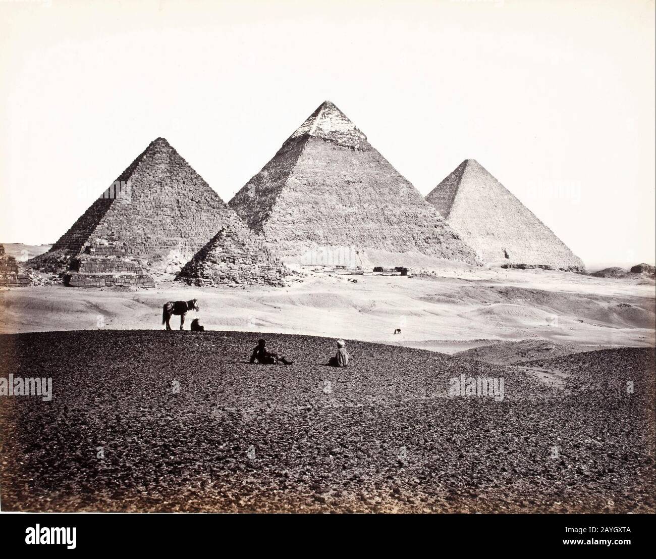 Francis Frith - Pyramiden Von El-Geezeh (Aus Dem Südwesten) Stockfoto