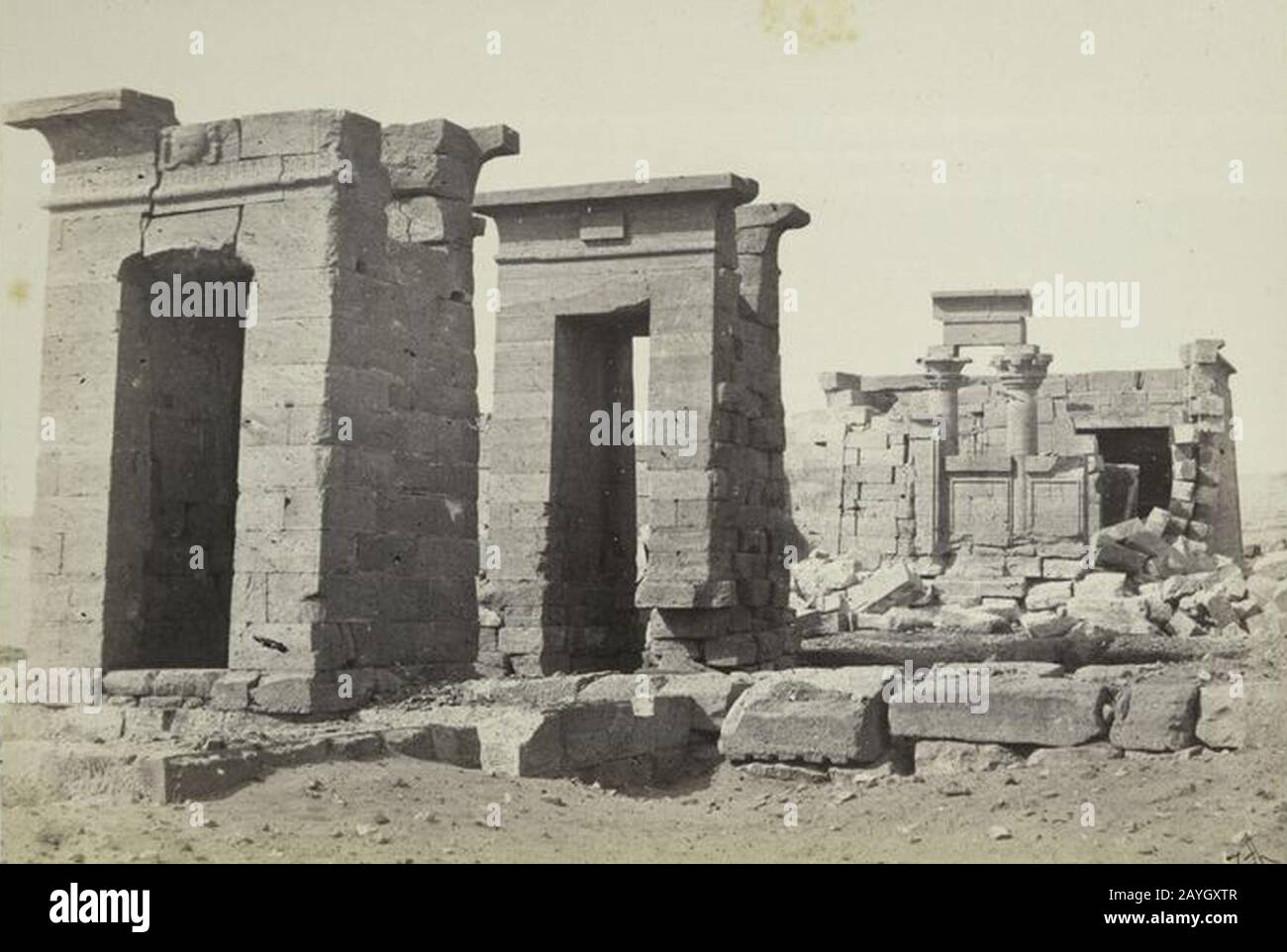 Francis Frith - Der Tempel von Dabod Nubien. Stockfoto