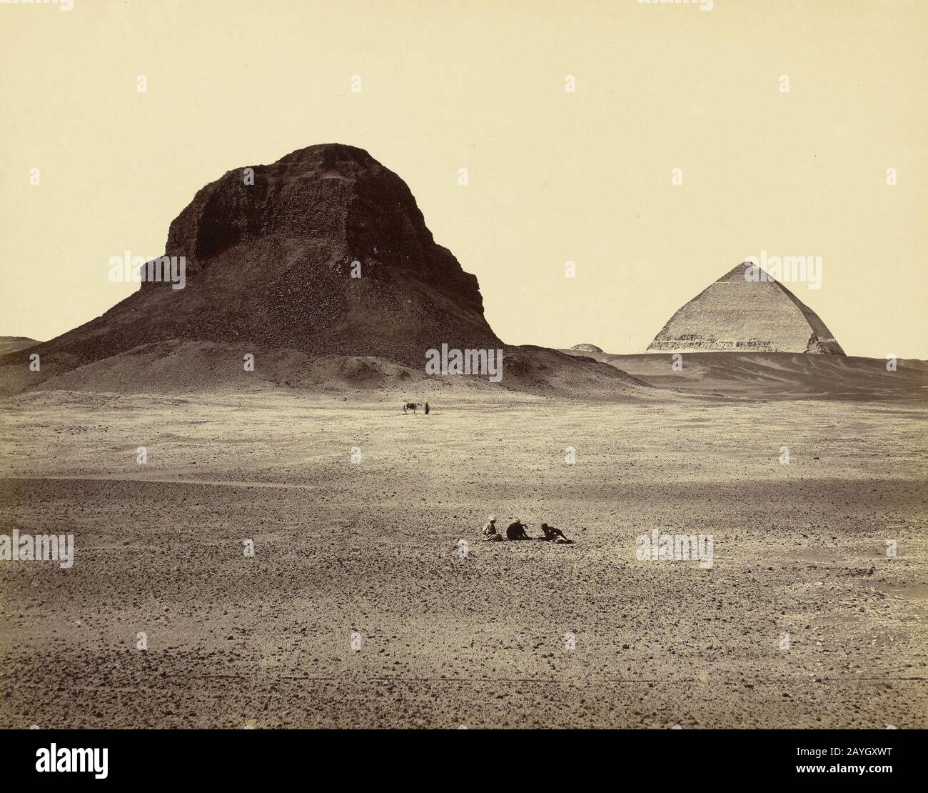 Francis Frith (Englisch) - Die Pyramiden von Dahshoor Aus dem Osten Stockfoto