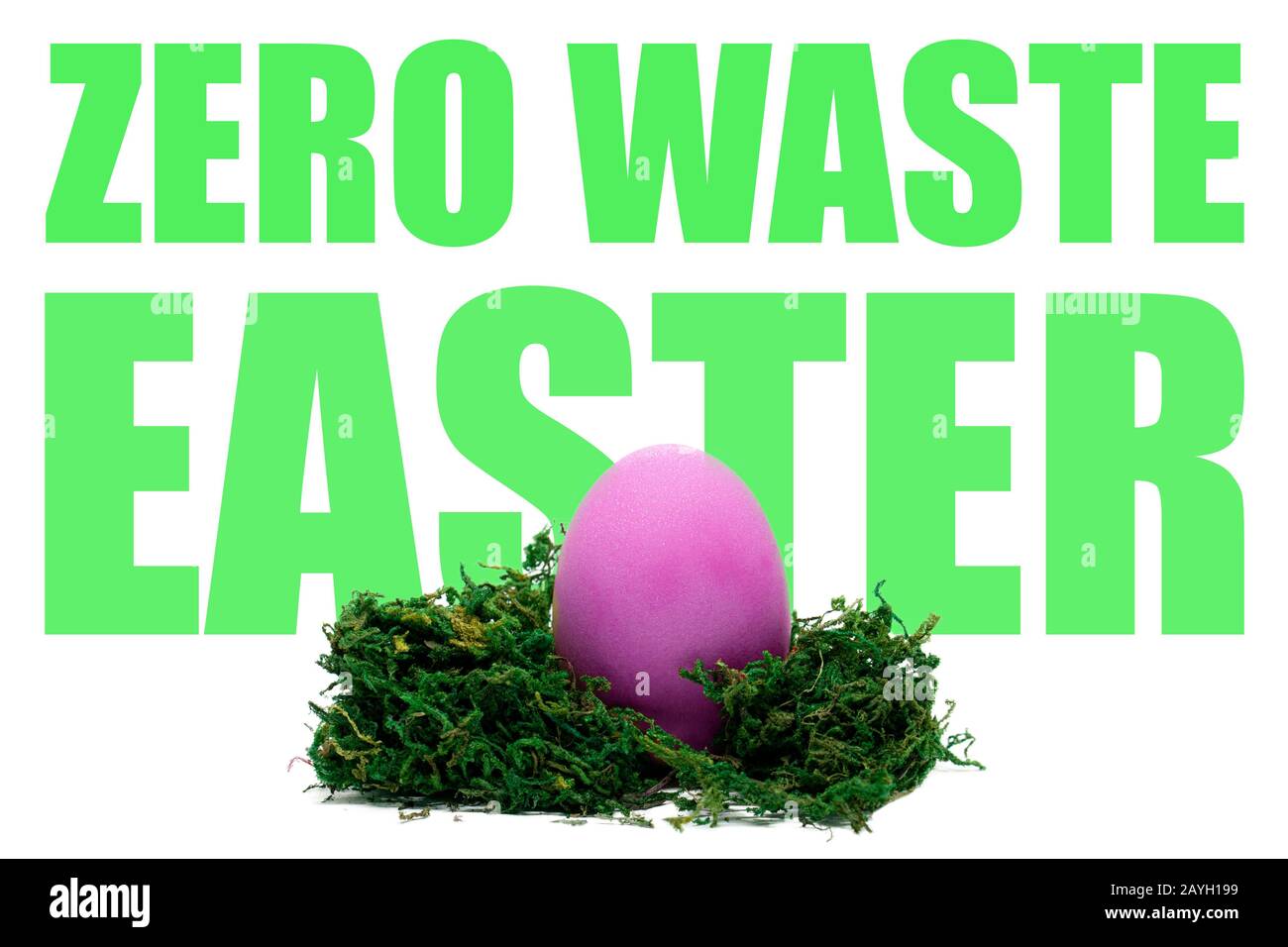 Easter Konzept ohne Verschwendung. Umweltfreundlicher Lebensstil Stockfoto