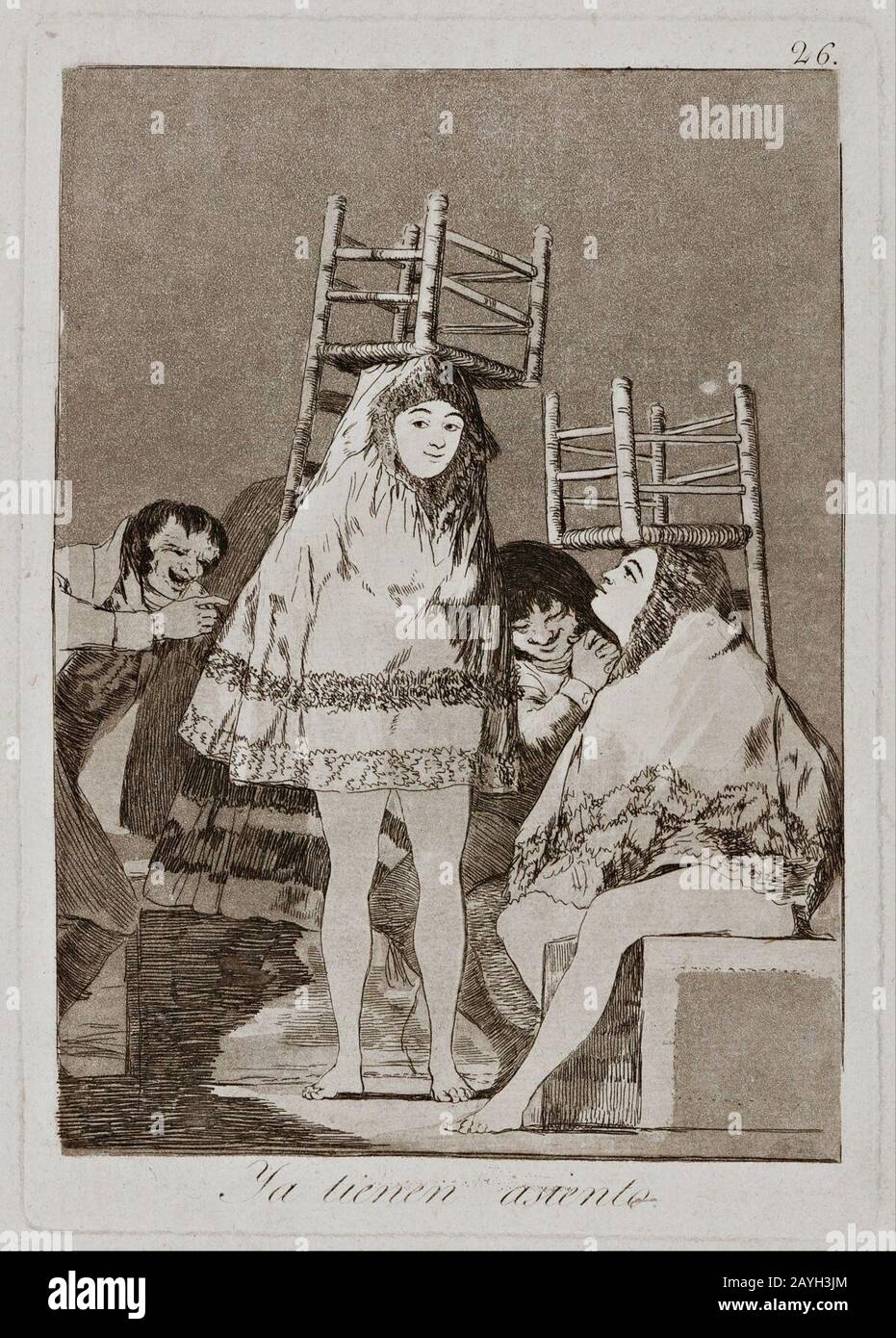 Francisco Goya - Sie haben bereits einen Sitz - Platte 26 aus der Serie "Los Caprichos" (The Caprices) Stockfoto