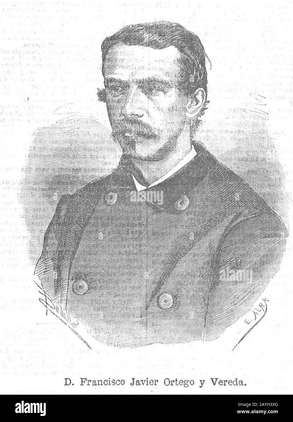 Francisco Javier Ortego y Vereda. Stockfoto