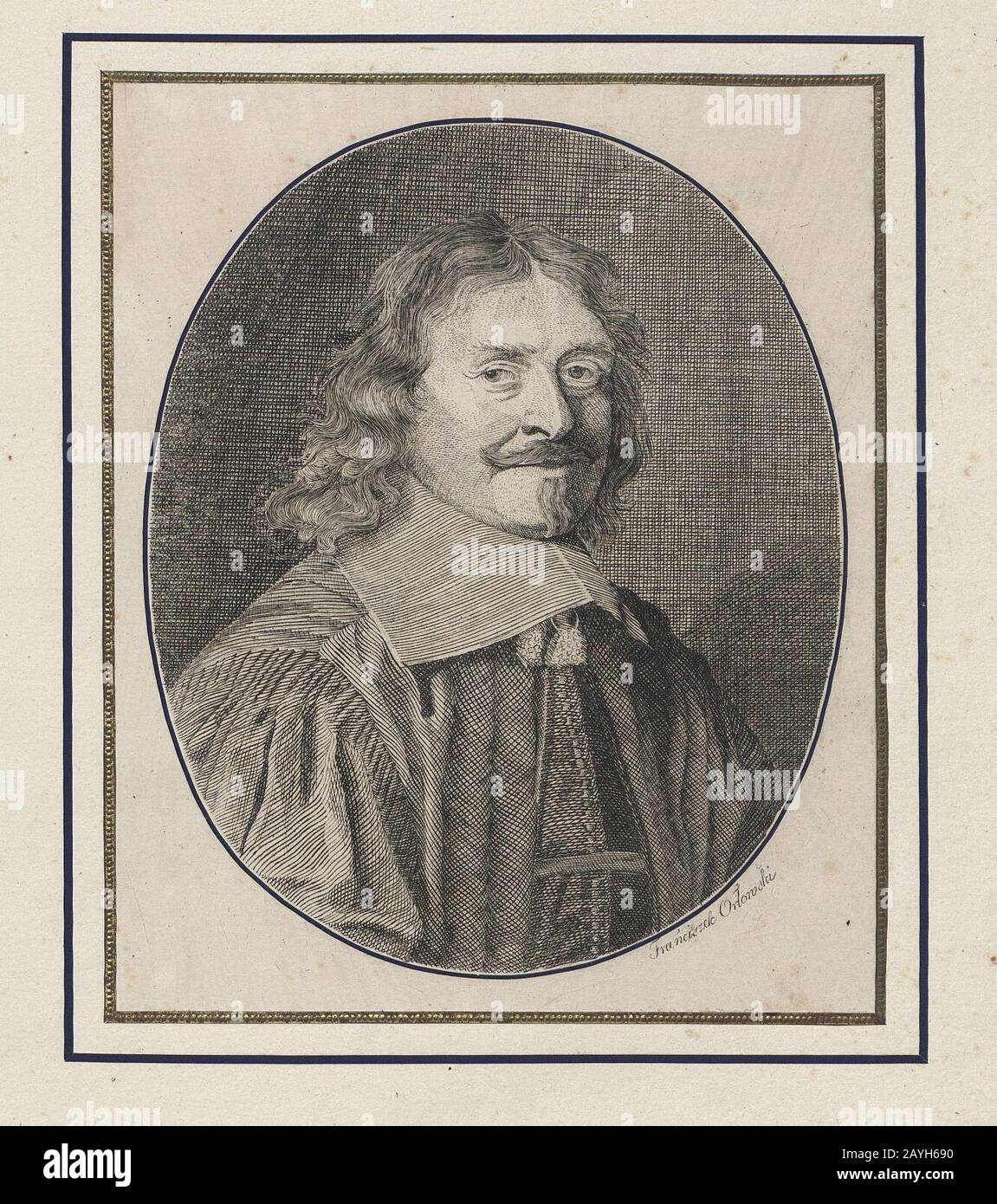 Franciszek Orłowski - Portret Jeremiasza Falcka. Stockfoto