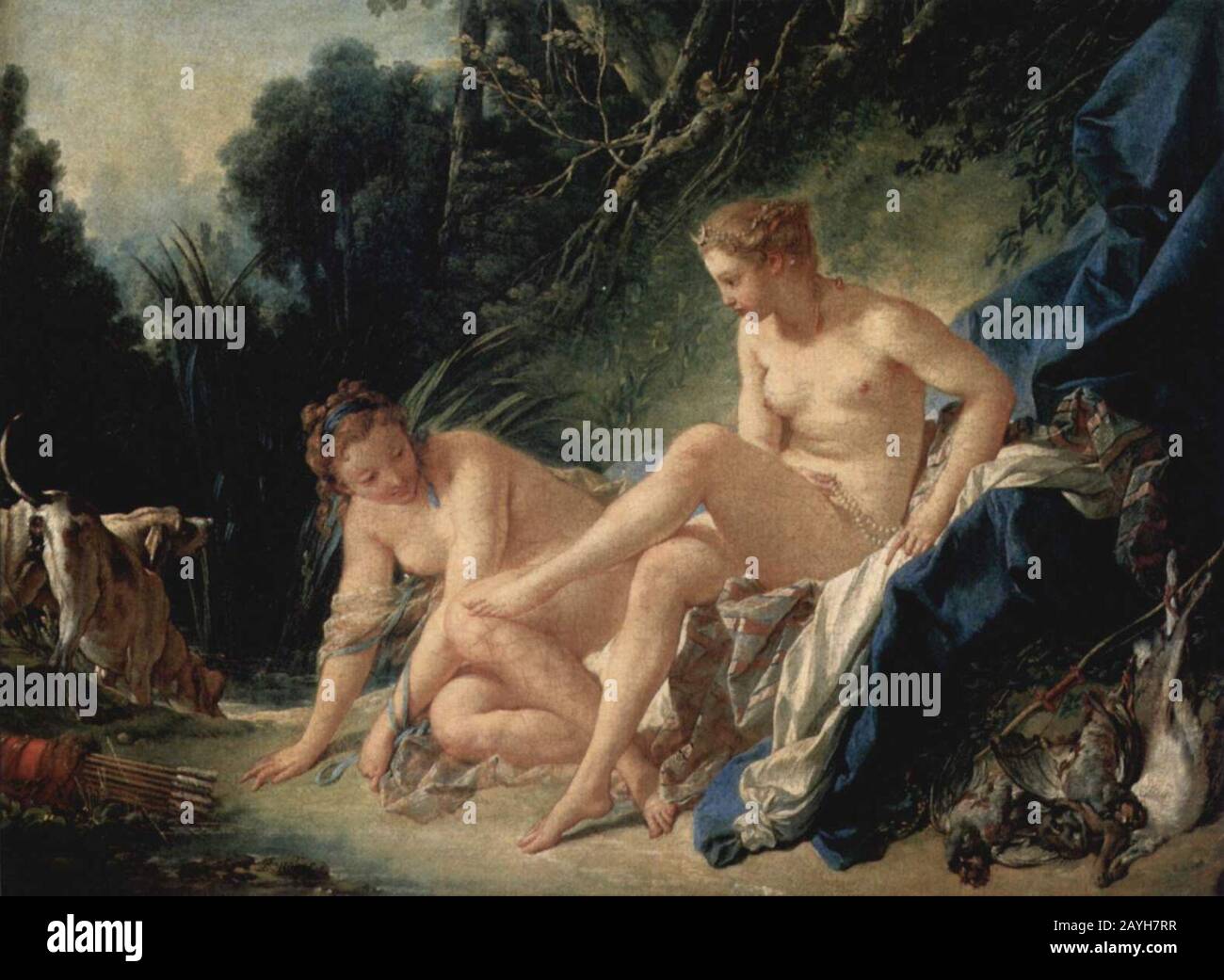 François Boucher - Diana Ruht nach ihrem Bad (2). Stockfoto