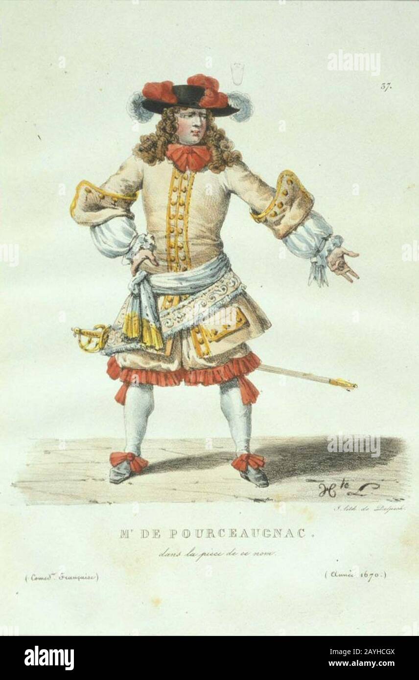 François-Séraphin Delpech Monsieur de Pourceaugnac 1. Stockfoto