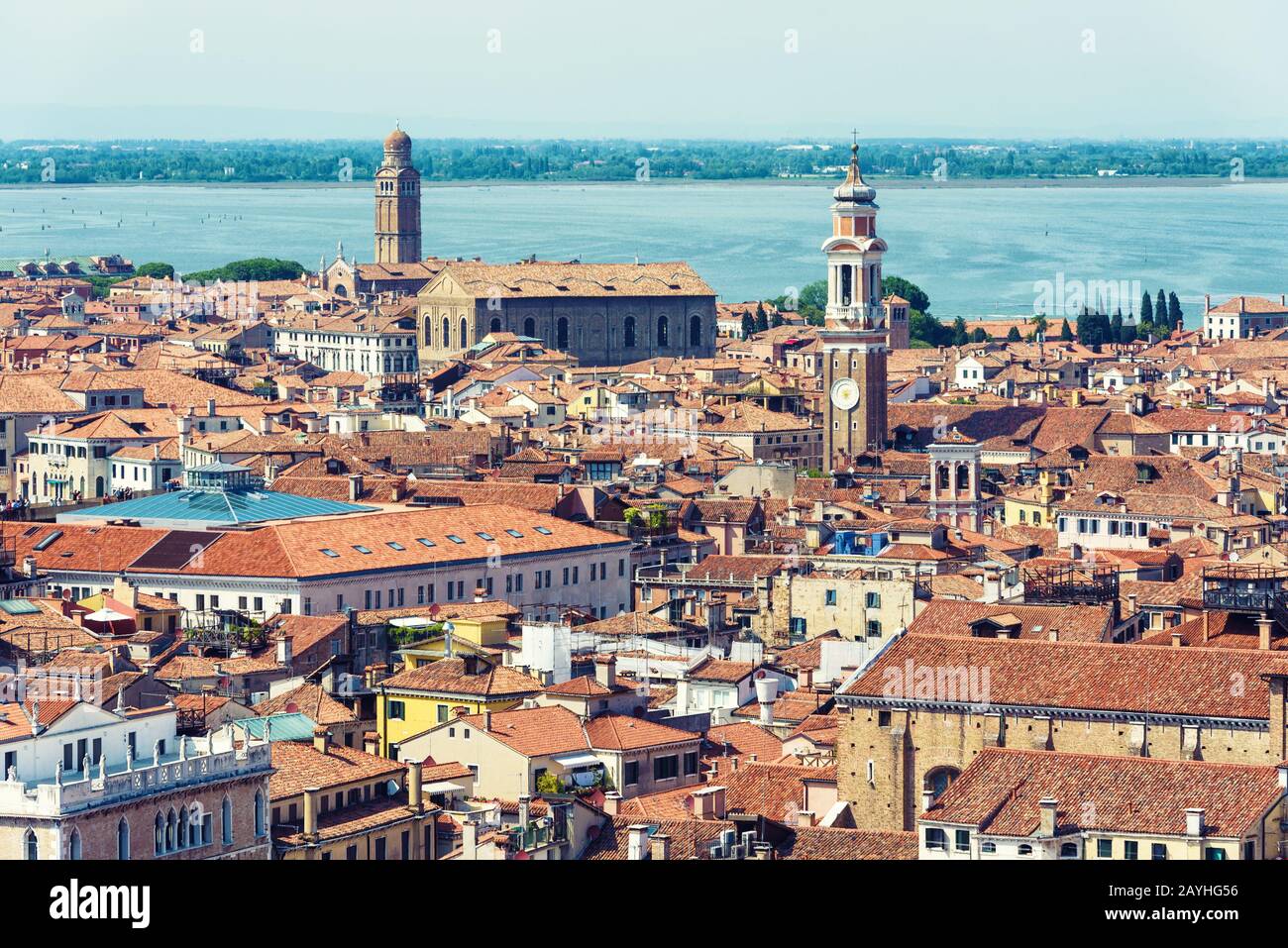 Luftpanorama von Venedig, Italien Stockfoto