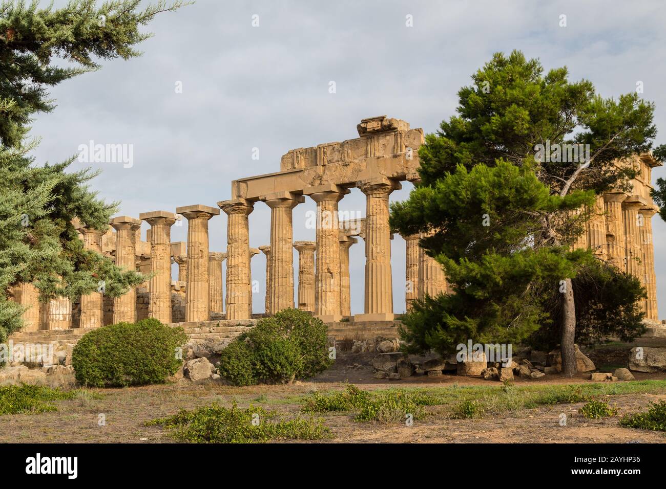 Selinunte - eine der wichtigsten griechischen Kolonien auf Sizilien. Das größte Archäologische Gebiet Europas Stockfoto