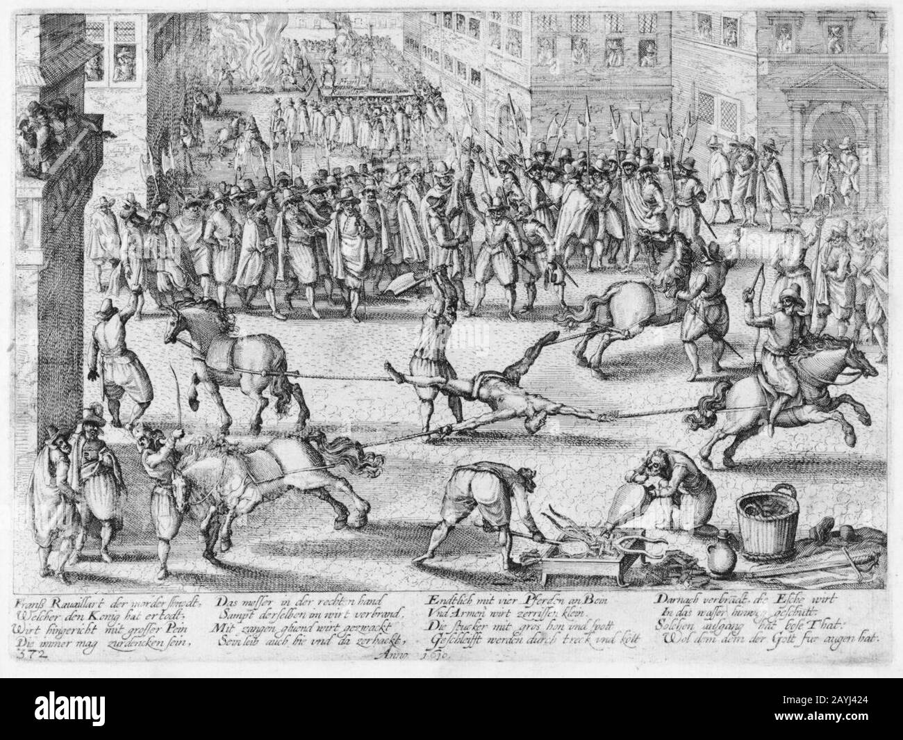 Franz Hogenberg-Franss Rauaillart der morde shnodt 1610. Stockfoto