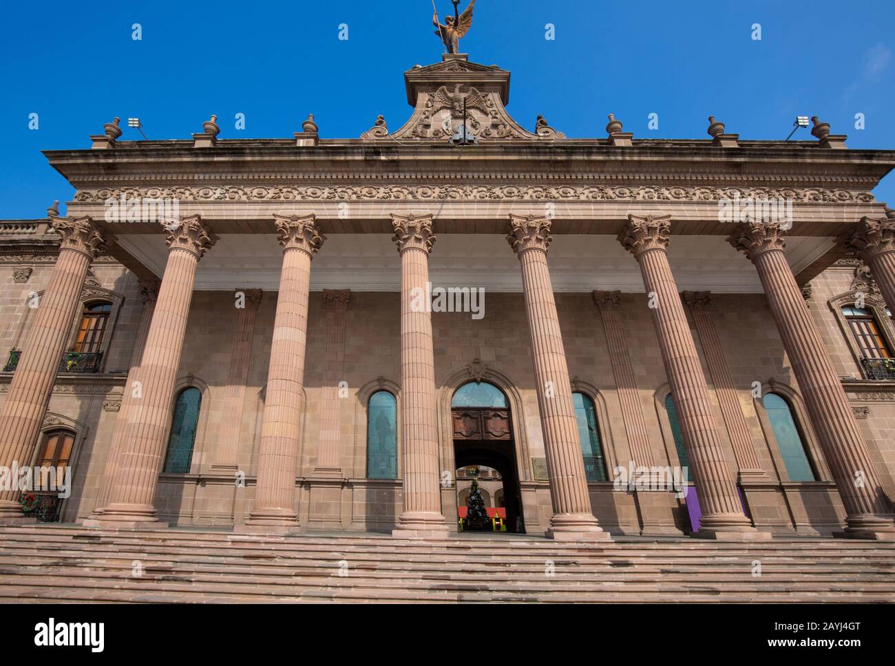 Monterrey, Zentralplatz Macroplaza, Regierungspalast (Palacio del Gobierno) Stockfoto