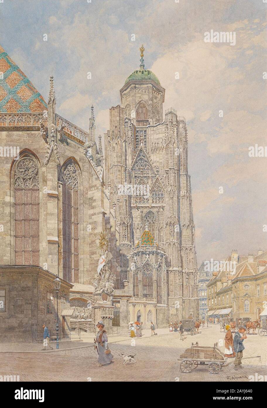 Franz Kopallik - Wien, St. Stephen‥99, Nordturm. Stockfoto Franz Kopallik - Wien, St. Stephen‥99, Nordturm. Stockfoto