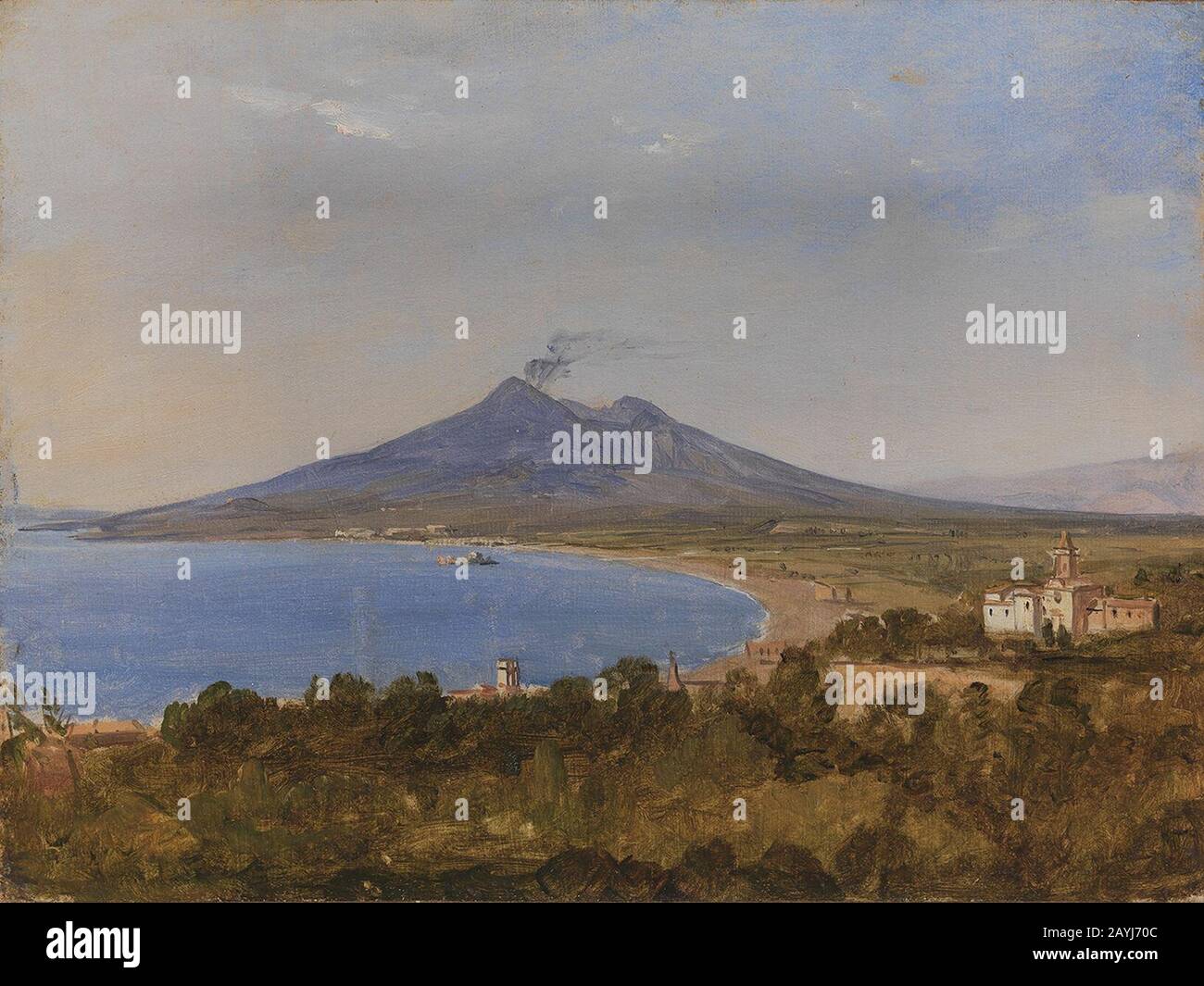 Franz Ludwig Catel - Der Golf von Neapel mit dem Vesuv Stockfoto
