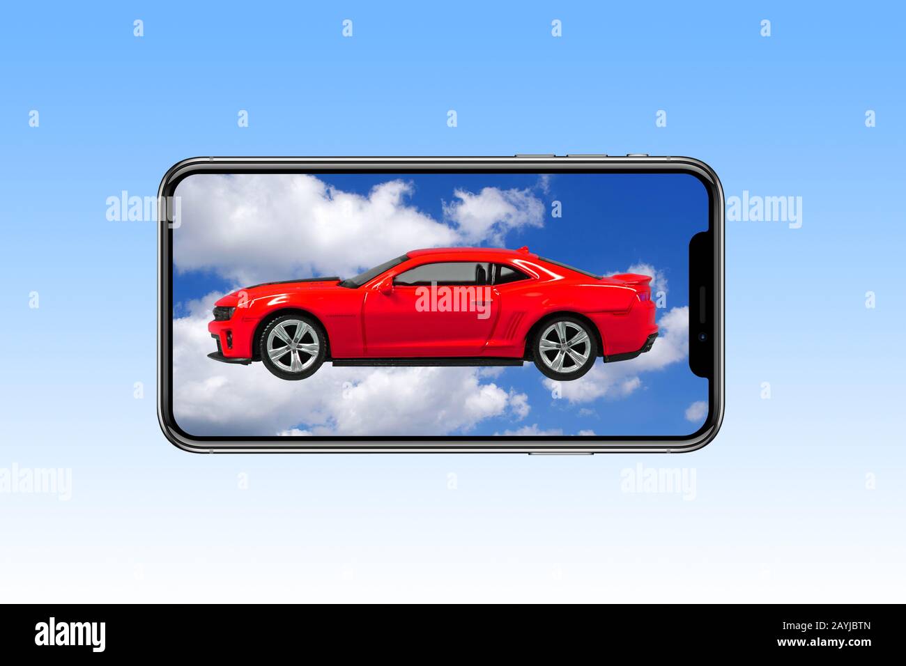 Chevrolet, Camaro, ZL1, auf dem Display eines Smartphones Stockfoto