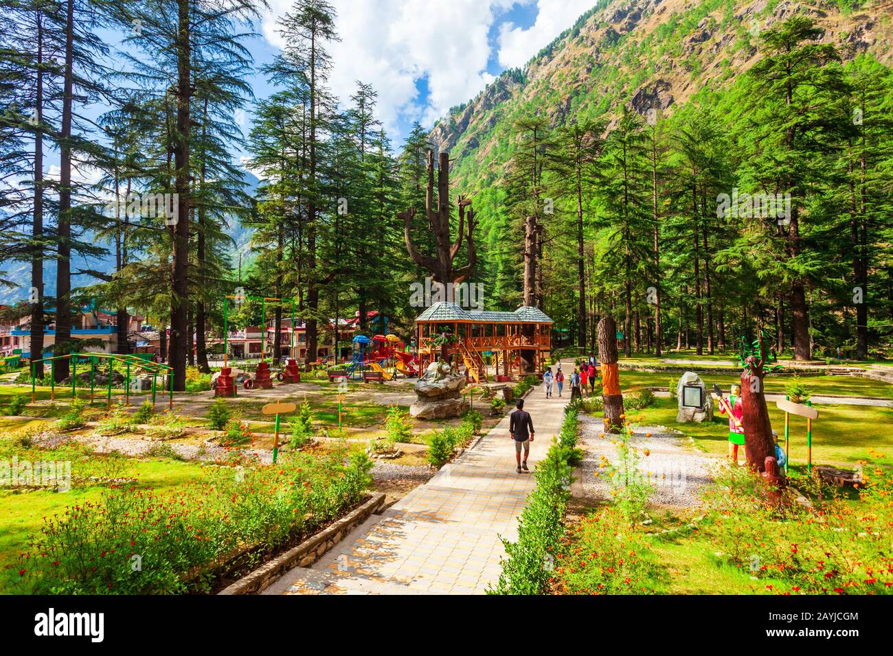 Der Naturpark Kasol liegt im Dorf Ka-Sole im Bundesstaat Himachal Pradesh in Indien Stockfoto