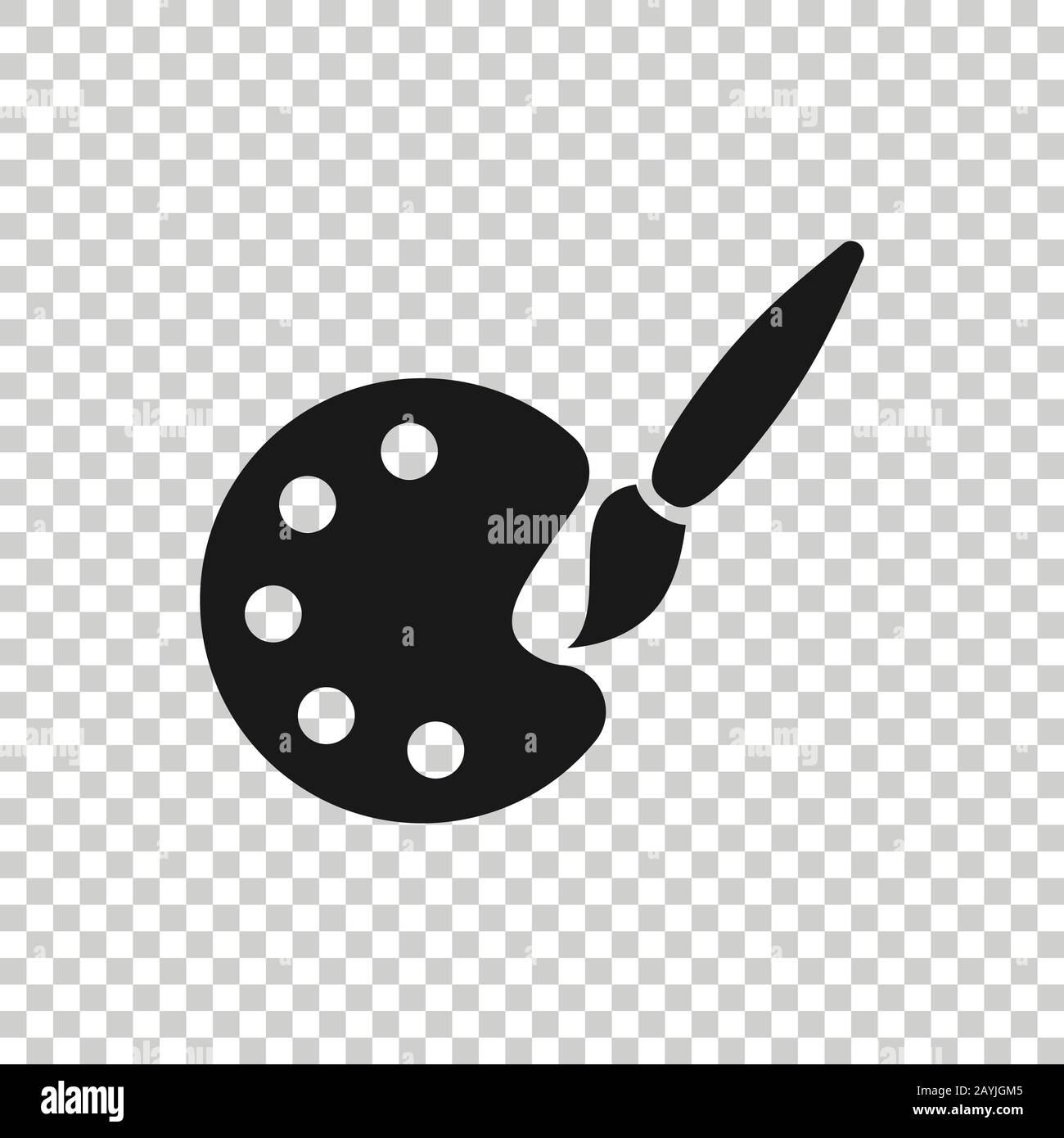 Pinsel Icon im flachen Stil. Palette Vector Illustration auf weißem Hintergrund isoliert. Maler instrument Business Konzept. Stock Vektor