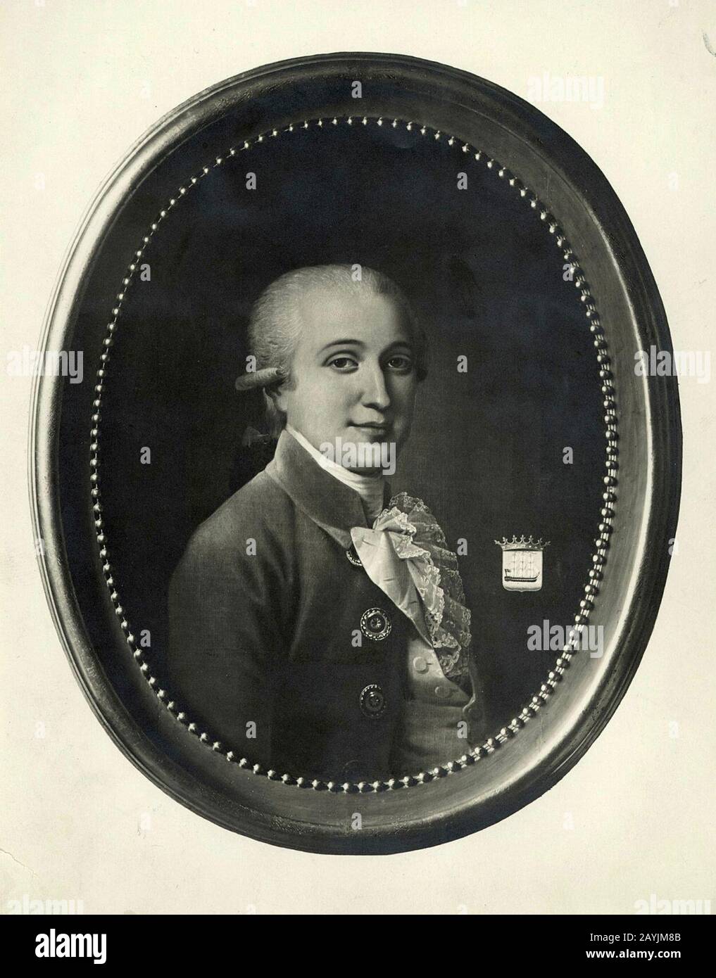 Frederik Adeler - oljemaleri - Norsk portrettarkiv - Riksantikvaren - A000036. Stockfoto