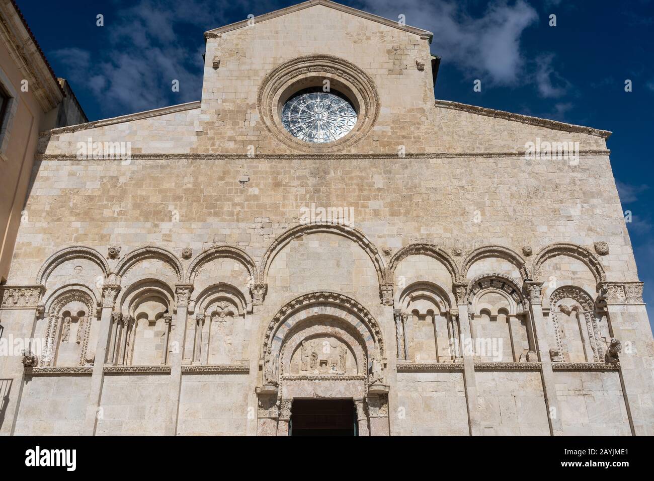 Termoli, Campobasso, Molise, Italien, Außenansicht des mittelalterlichen Doms oder des Doms Stockfoto