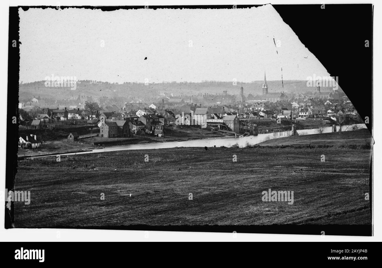 Fredricksburg, Virginia. Blick über den Fluss Stockfoto