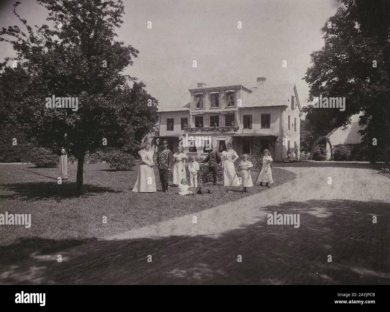 Fredriksdal Sommaren 1898. Stockfoto