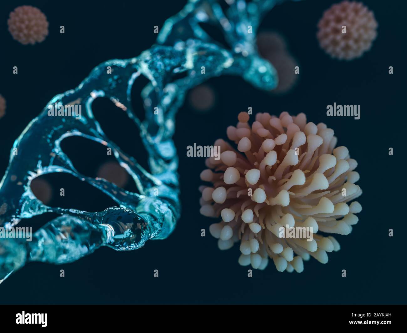 China pathogen respiratorisches Coronavirus 2019-ncov-Grippe. Pandemie-Risiko-Konzept. 3D-Rendering Stockfoto