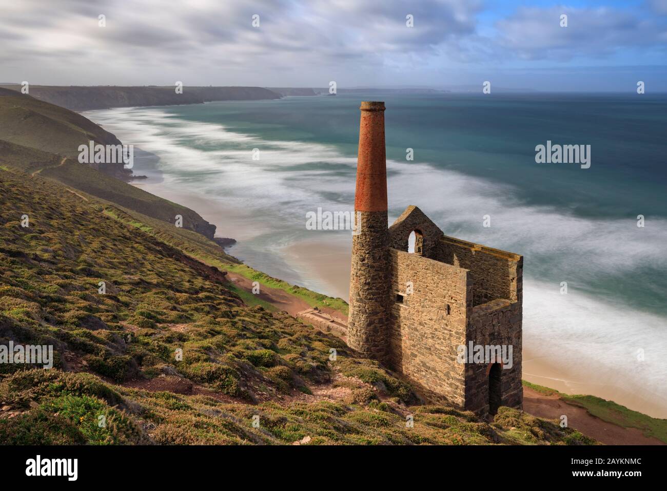 Towanroath Motor Haus Wheal Coates in Cornwall. Stockfoto