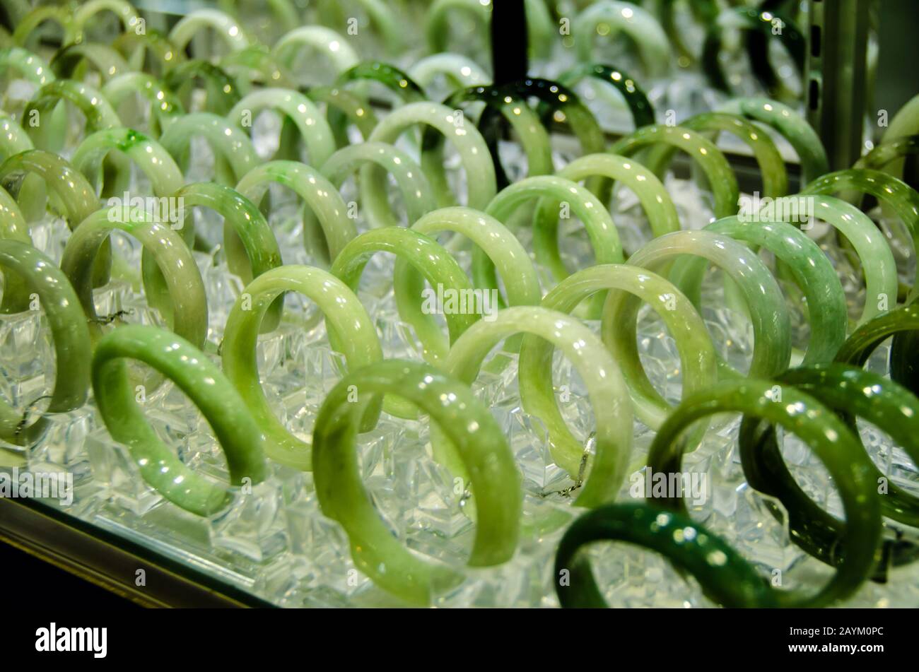 Birmanischer Jade-Handel in Myanmar Stockfoto