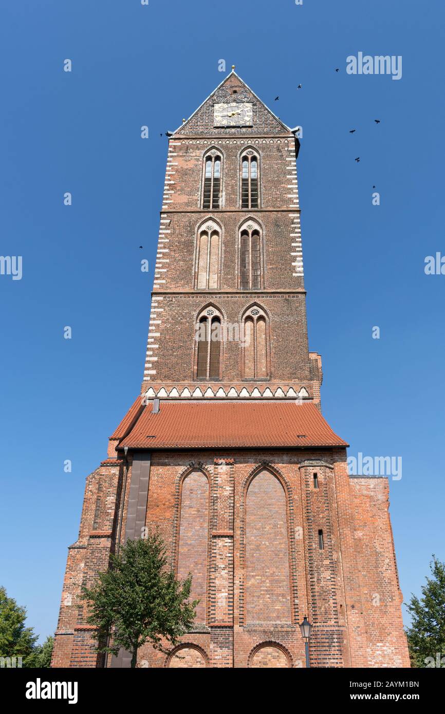 Marienkirche (Marienkirche), Wismar, Mecklenburg-Vorpommern in Mecklenburg, Deutschland, Europa Stockfoto