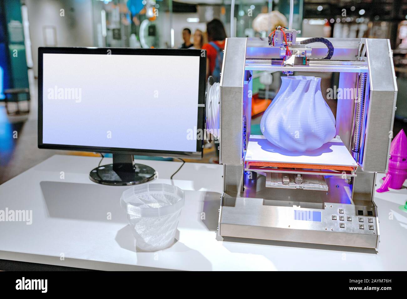 Moderne Druckfigur für 3D-Drucker Stockfoto