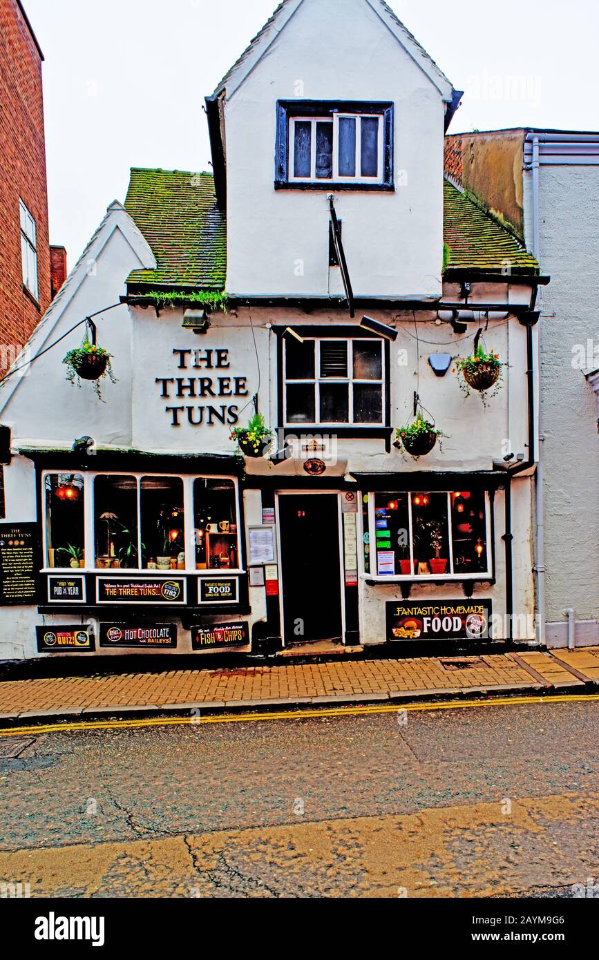 The Three Tuns Pub, Coppergate, York, England Stockfoto