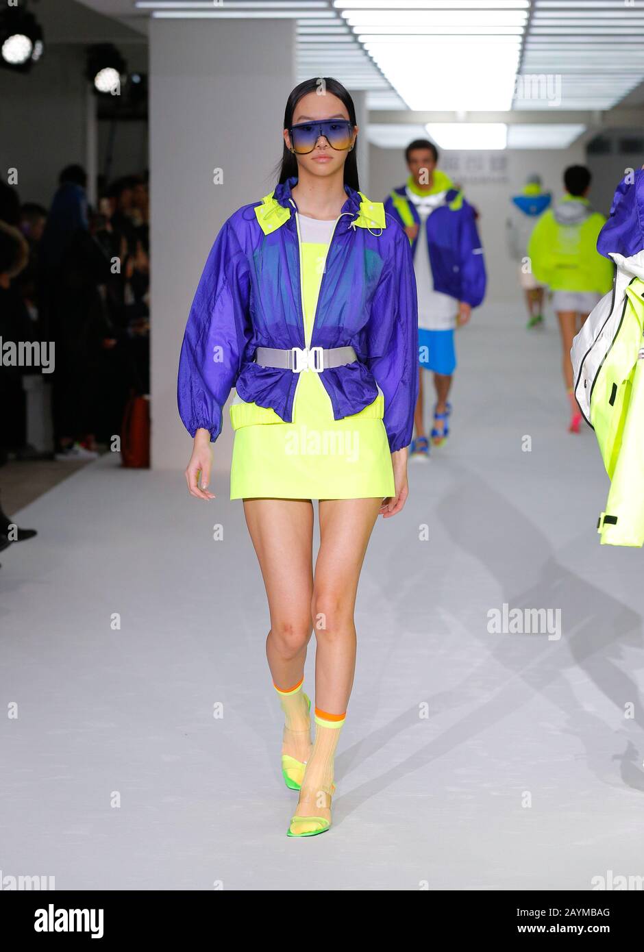 London, Großbritannien, 16. Februar 2020, BOSIDENG Laufsteg-Show London Fashion Week Herbst Winter 2020, Herbst Winter 2020 auf der British Fashion Council Show Space Strand 180 Credit: Catwalking/Runways/Alamy Live News Stockfoto