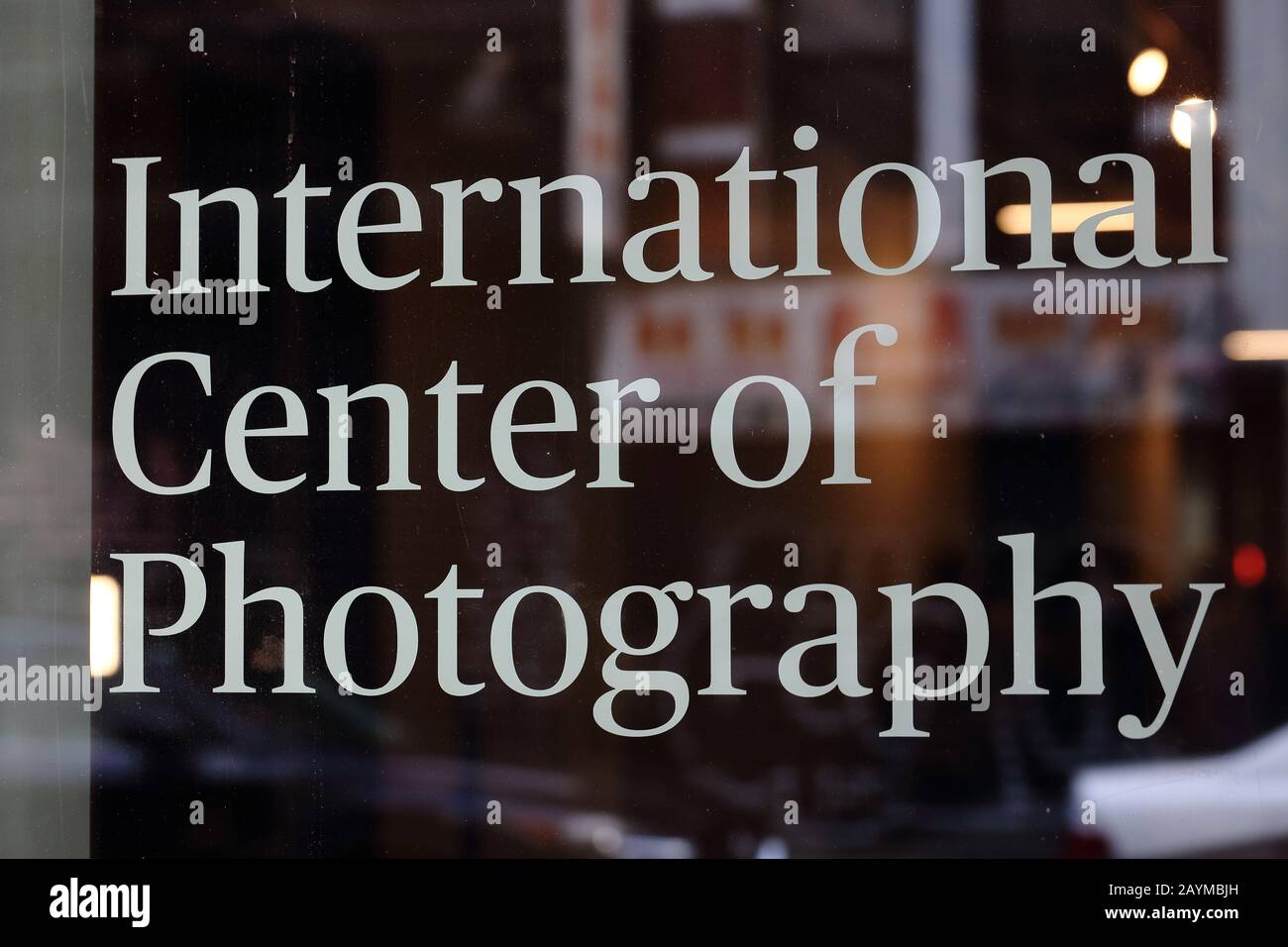 International Center of Photography Signage, 79 Essex St, New York, New York, New York, in der Lower East Side von Manhattan Stockfoto