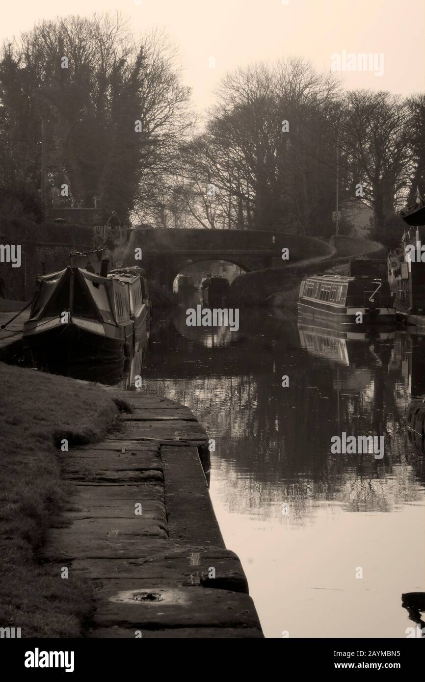 Peak Forest Canal, Marple Stockfoto