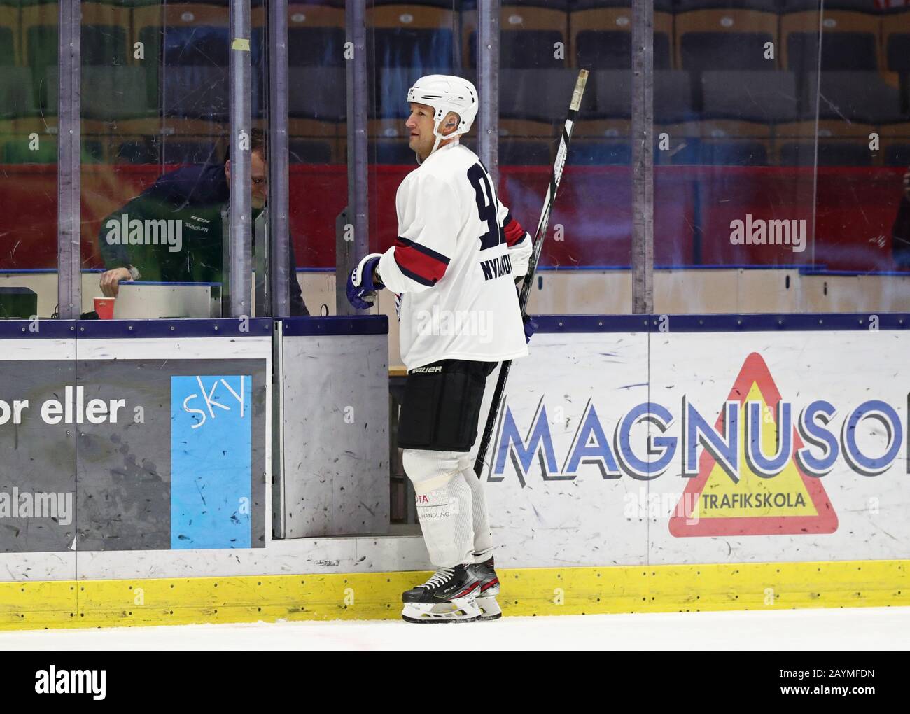 Linkoping, Schweden 20200215 Ehemaliger NHL-Spieler Michael Nylander während des Benefizspiels "Together Against Cancer" in der Saab-Arena. Alte Eishockeylegenden mit kombinierten Erfahrungen aus 6522 SHL-Spielen, 3051 NHL-Spielen, 1203 SDHL-Spielen, die am Samstag gespielt wurden, um Geld für Krebsforschung zu sammeln. Foto Jeppe Gustafsson Stockfoto