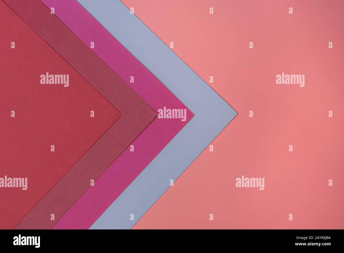 Abstrakte Geometrische bunte Papier Hintergrund. Farbe Block Konzept. Stockfoto