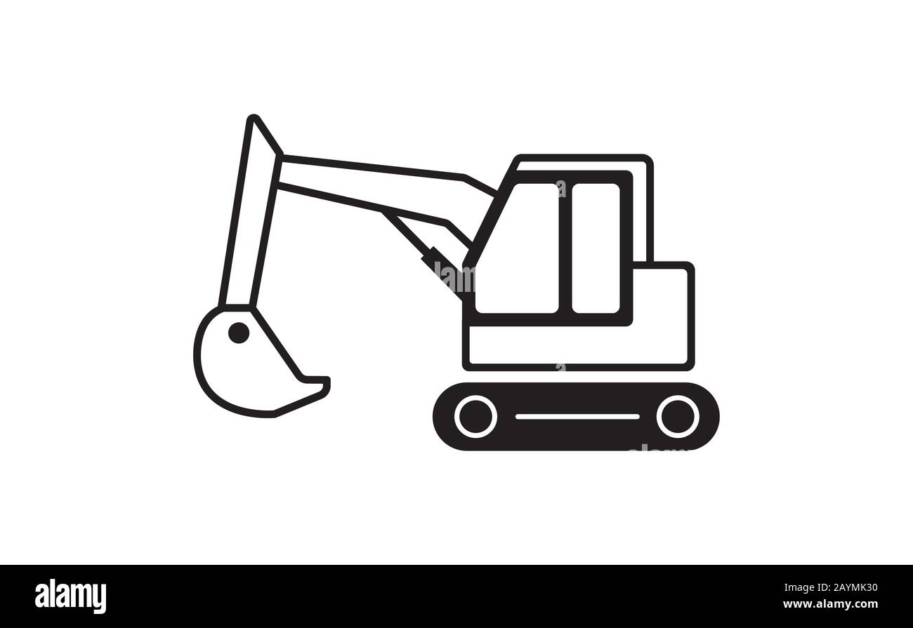 Abbildung des Baggers Stock Vektor