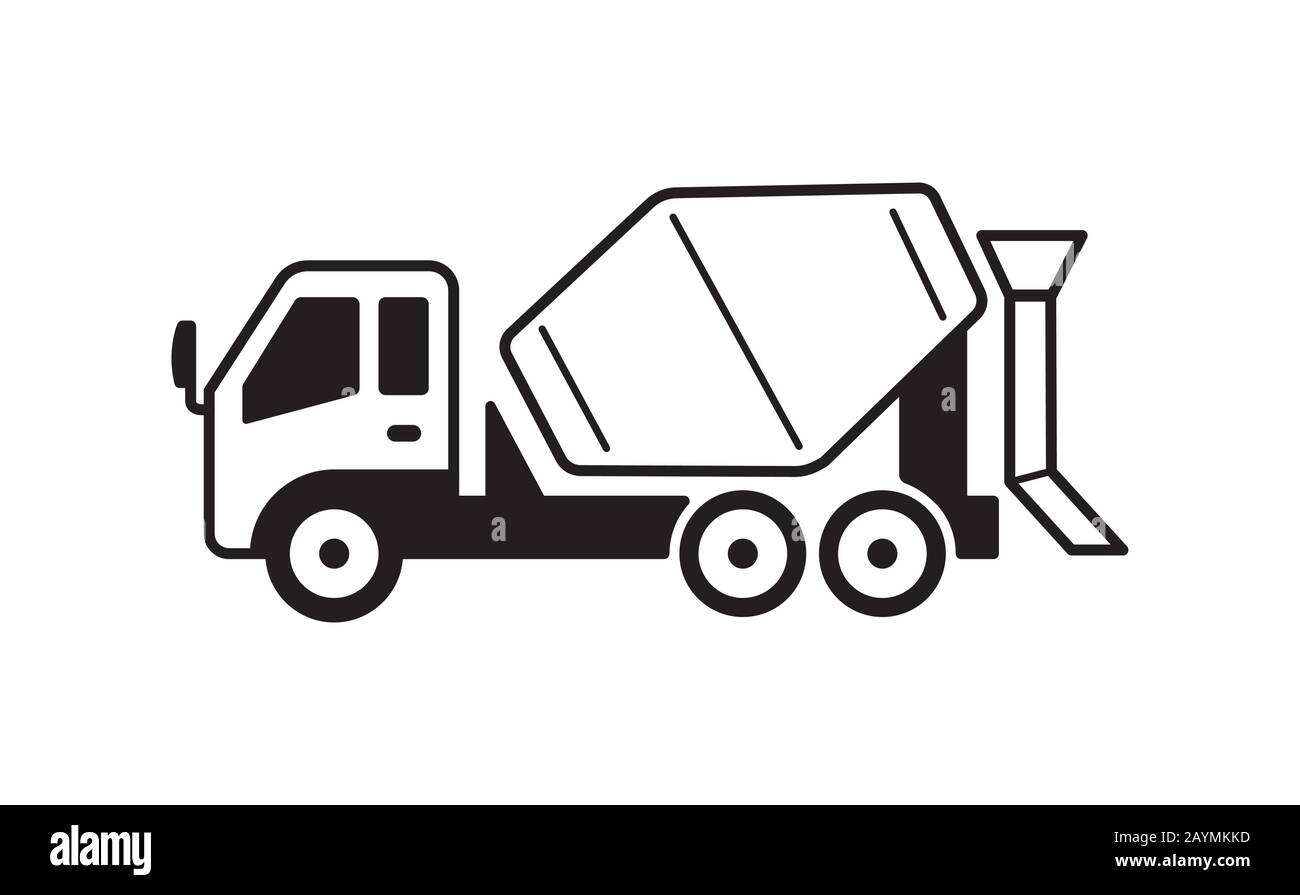 Betonmischer - Fahrzeugdarstellung Stock Vektor