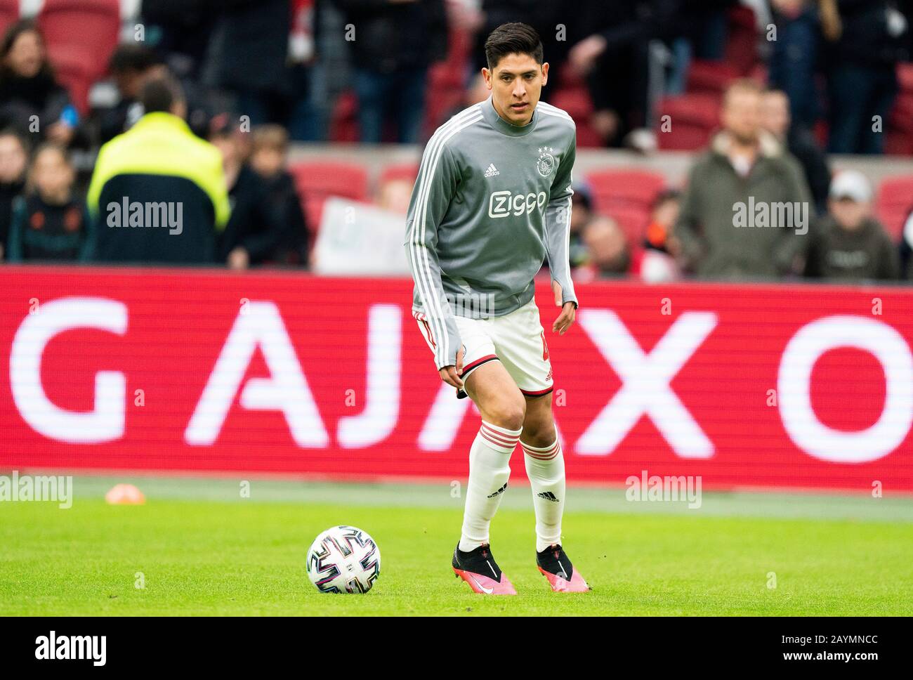 Amsterdam, Niederlande. Februar 2020. Amsterdam, 16-02-2020, JohanCruyff Arena, Saison 2019/2020, Niederländisches Fußball-EM-Spiel Ajax - RKC Waalwijk. AJAX-Spieler Edson Alvarez Credit: Pro Shots/Alamy Live News Stockfoto