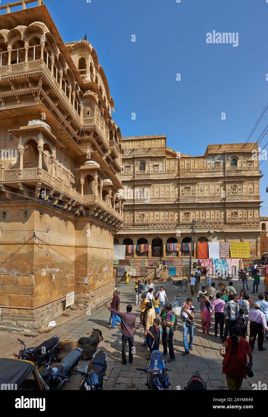 Raja Ka Mahal Kings Palast von Jaisalmer, Rajasthan, Indien Stockfoto