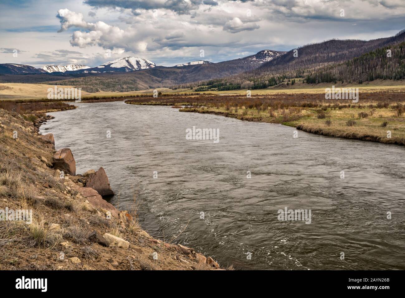 Colorado Quellgebiet Des Flusses Rio Grande Entlang Silver Thread Scenic Byway Stockfotografie Alamy